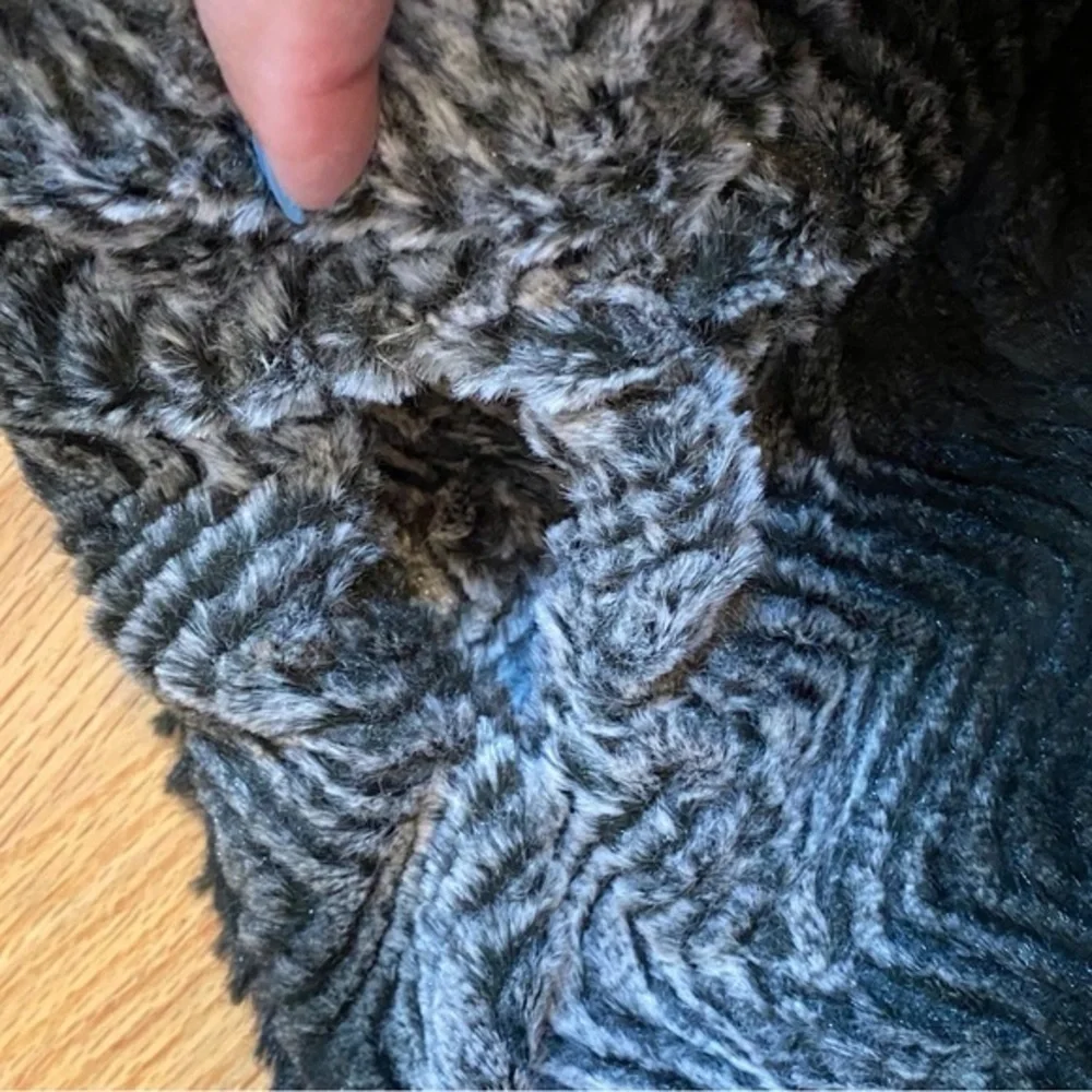 Black Plush Scarf, Fuzzy Warm Winter Scarf, Twisted or Plush Neck Warmer
